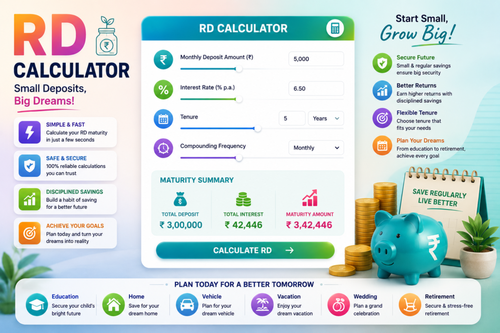 RD Calculator India 2026 Recurring Deposit Calculator